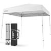 Wiltec Gazebo pieghevole bianco, 2,5 x 2,5 x 2,7 m con chiusura centrale, Tenda per fiere eventi mercati