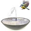 matches21 HOME & HOBBY Set Fontana Solare da Esterno - Grande Ciotola da 45cm in Nero per Fontana da Giardino