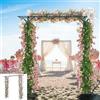 HOMASIS Arco da Giardino per Rampicanti in Metallo, Arco per Rose Rampicanti, Pergola Decorativa da Esterno, Supporto per Rampicante per Matrimonio, Festa, 205 x 52 x 205 cm (Verde)