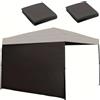 CiCixixi 2 pezzi parete laterale per gazebo pop-up, gazebo pieghevole, 2 x 3 m, impermeabile, lato gazebo in tessuto Oxford 210D, pieghevole, impermeabile, nero