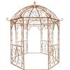 CLP Padiglione per rose in ferro Leila, gazebo da giardino in stile liberty, supporto verniciato per rampicanti e rose, Colore:antico marrone