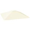 Outsunny Copertura per Gazebo 3x3 m da Giardino con 8 Fori Bianco Crema | Telo per Gazebo 3x3, Tessuto Oxford 600D, Resistente all'Acqua 370g/㎡, UV30+