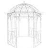 CLP Padiglione per rose in ferro Leila, gazebo da giardino in stile liberty, supporto verniciato per rampicanti e rose, Colore:antico bianco