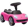 AIYAPLAY Auto cavalcabile Porsche per bambini 18 Mesi-3 Anni con clacson, luci e suon, Rosa | Aosom Italy