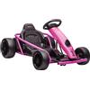 HOMCOM Go-Kart elettrico per Bambini 8-12 anni 24 V con drift e 2 motori, fino a 13 km/h, Rosa | Aosom Italy