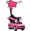 AIYAPLAY Auto per bambini a spinta 3 in 1 Mercedes-Benz con sponde e clacson, 83x40x90 cm, Rosa | Aosom Italy
