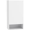 HOMCOM Mobile bagno da parete con ripiani regolabili e anta, Bianco | Aosom Italy