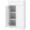 HOMCOM Mobile bagno stretto con 2 cassetti e ripiano regolabile, 60x30x108 cm, Bianco | Aosom Italy