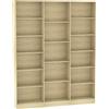 HOMCOM Libreria 6 livelli con 17 scomparti e ripiani regolabili, 149x23.6x188 cm, Rovere | Aosom Italy