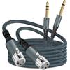 CAVO XLR FEMMINA A 6,3 MM TRS 5M 2 PEZZI JACK STEREO INTRECCIATO BILANCIATO AUDI