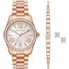 Michael Kors Orologio Lexington da donna, movimento al quarzo a tre lancette da 38 mm con cinturino in acciaio inossidabile o in pelle