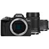 Canon Fotocamera mirrorless 24,2Mpx APS C EOS R50 Kit Rf S 18 45 Is Stm + Rf S 55 210