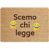 Colorfamily Tappeto Zerbino divertente Scemo Chi Legge Ingresso Casa 60x40 cm