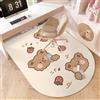 Odot Tappeto Sedia Ufficio Gaming, Cartone Animato Tappeto Salvapavimento Antiscivolo Protettore del Pavimento Tappetino per Sedia da Ufficio con Ruote per Parquet, Piastrelle (Fragola,90x120cm)