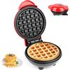 LWMTT Mini Waffle Iron,Tostapane Piastra,Belgian Waffle Machine ø 10cm, 220V|350W Piccolo Waffle Iron Classico, Riscaldamento Doppio Lato, Bolla Waffle Iron Una Persona, Compatto, Adatto per Tours