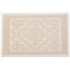 HomeLife Tappeto Bagno in Cotone Panna 60X40 cm Made in Italy | Tappetino Bagno Assorbente in Rilievo con Fondo Antiscivolo |Tappeto Doccia Lavabile in Lavatrice | Tappetini Scendidoccia Sardo