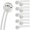 Evolution Presa GU10 con Cavo per Lampade LED e Alogene | Telaio da incasso GU10, Portalampada LED 230V | Presa in Ceramica Resistente al Calore con Cavo CSA Protetto dal Silicone | Set Di 100