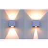 Planetitaly Applique moderno orientabile lampada led da parete muro 5w faretto spot 230v LED - Luce Bianco freddo