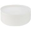 GRÄWE Linea Servizio Piatti 10 Pezzi, Plastica, Ø 25 cm, Bianco Opaco | Leggeri e robusti, impilabili, adatti al microonde, lavabili in lavastoviglie fino a 50 °C, campeggio