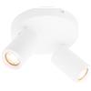 Ledvion Faretto LED Soffitto Bianco 2 luci Quadrato GU10 3W bianco freddo | Lampadina inclusa per corridoio soggiorno cucina camera e ambienti interni asciutti