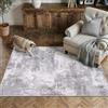 PureCozy Tappeto Salotto 120x170cm Grigio Lavabile in Lavatrice | Antiscivolo Tappeti,Moderno Astratto Naturale Grande Carpet,Cameretta Scendiletto Camera da Letto Ufficio Pelo Corto