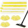 XZMCAT 6 pezzi fodere in microfibra compatibili con pulitore a vapore Kärcher EasyFix SC 1 SC 2 SC 3 SC 4 SC 5 - Set di 3 panni per pavimenti + 3 copri ugelli, lavabili e riutilizzabili
