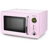 Emerio - MW-112141.1 - Forno a microonde da 700 Watt, 20 litri, design rétro, colore: rosa