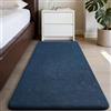 Homaxy Tappeto moderno per camera da letto, 60 x 100 cm, morbido, lavabile, con fondo antiscivolo, a pelo corto, per corridoio, cameretta dei bambini, soggiorno, colore: blu marino