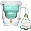 Joymaking Graziosa tazza di Natale regalo per vin brulé, tazza da caffè a doppia parete, bicchieri da tè, bicchieri di Natale