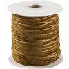 Spritewelry Nastro di velluto vintage da 3-4 mm, 50 m, nastro di raso monofacciale, decorazione per confezioni regalo, ghirlande di Natale, fiocchi fai da te, cucito, colore Siena