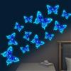 JYW 12 Adesivi Farfalla Luminosi 3D Crystal Parete Casa Camera