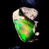 AK GEMS AND JEWELLERY EThiopian Opal Gemma, Naturale fire Opal rough , Nero Opal raw 9.5 KT 19x12 MM