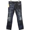 DIESEL Ronhy 008WL Stretch Jeans Donna W30/L32 Strappati Sbiaditi Ricamati