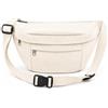 Maxmoc Marsupio da donna e uomo, alla moda, borsa a tracolla con tracolla regolabile, grande borsa a tracolla per viaggi, sport, escursionismo, attività all'aperto, bianco, formale