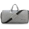 Modoker, borsone convertibile per indumenti con tracolla, borsone per uomo e donna, borsa da viaggio 2 in 1 da appendere, Grigio, 45L US, Morbido e