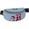 SAFTA | Marsupio K-Pop Demon Hunters Huntr/X, Scomparto Principale Ampio con Cerniera, Cinghia Regolabile con Chiusura in PVC, Azzurro, Dimensioni 23x9x14 cm