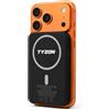 TYZON Power bank 5000 mAh magnetico, compatibile MagSafe | Formato compatto, aggancio magnetico, scocca ABS e cavo USB-C a USB-C da 30 cm incluso