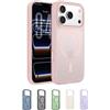 Belkin SheerForce Grip Cover per iPhone 17 Pro Compatibile con MagSafe, Design Sottile con Linee Laterali Antiscivolo, Custodia Bumper per iPhone, Magnetica, Trasparente e Anti-urto, Rosa