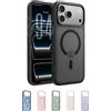 Belkin SheerForce Grip Cover per iPhone 17 Pro Compatibile con MagSafe, Design Sottile con Linee Laterali Antiscivolo, Custodia Bumper per iPhone, Magnetica, Trasparente e Anti-urto, Nero