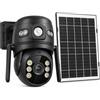 ETTROIT Telecamera Solare 4G AOV Doppia Ottica Audio Bidirezionale ET9001