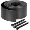 Velway Bordo Giardino Flessibile Nero, Lunghezza 10m, Altezza 13cm | 20 Picchetti, Bordatura in Plastica, Per Prato, Aiuole e Sentieri