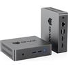 BMAX B3 Mini PC W-11 Pro 8GB DDR4 + 256GB M.2 SSD Intel N4500 Max. 2,8 GHz | 4K UHD Dual Display HDMI, Gigabit Ethernet, 4xUSB, Wi-Fi5, BT, Dual SSD Slot, Micro Desktop PC per Casa Affari Lavoro Office
