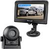 MHCABSR Telecamera di backup wireless con display LCD da 4,3 pollici, visualizzazione posteriore per collo di cigno, cavallo, barca, camper auto