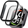 NEWZEROL 2 Pezzi Cover Compatibili per Xiaomi Redmi Watch 6 Active | [AntiGraffio] Vetro Temperato Integrato Custodia per PC, HD Antigraffio Protezione Totale Custodia - Argento/Trasparente