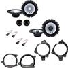 IPNOSIS Kit 6 Casse Anteriori/Posteriori ALPINE SXE-1750S + SXE-1725S da 16,5 cm Per Peugeot 207 + 4 Supporti + 4 Connettori