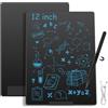 Czemo Tavolette da Scrittura LCD per Adulti, 12 Pollici Lavagna LCD Scrittura Portatile a Schermo Intero,Ricaricabile,tavoletta grafica con Penna Magnetica, eWriters per Memo, Ufficio, Disegno, Nero