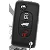 mt key Key Soft Case Cover protettiva per auto Citroen C2 C3 C4 C5 Grand Picasso Berlingo Peugeot 207 307 407 308 607 / Colore: nero