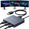 VEDINDUST Adattatore DisplayPort a 3 HDMI 4K60Hz, 1 In 3 Out, DisplayPort DP 1.4 a tre HDMI, Splitter per Schede Grafiche PC e Monitor, MST e SST per Windows, Solo SST per macOS