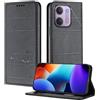 XINYEXIN Custodia in Pelle per Xiaomi Redmi 17C 5G | Nero, Cover a Libro, Portafoglio, Blocco RFID, Slot per Carte, Chiusura Magnetica, Supporto, Antiurto