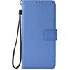 TingYR Cover per ZTE Blade A53 5G, Flip Custodia Carte di CBuleito da Funzione Stand, Pelle Anti-Slip Slot Portafoglio Flip Protettivo Dell'ente Completo Slim Fit Cover.(Blu)